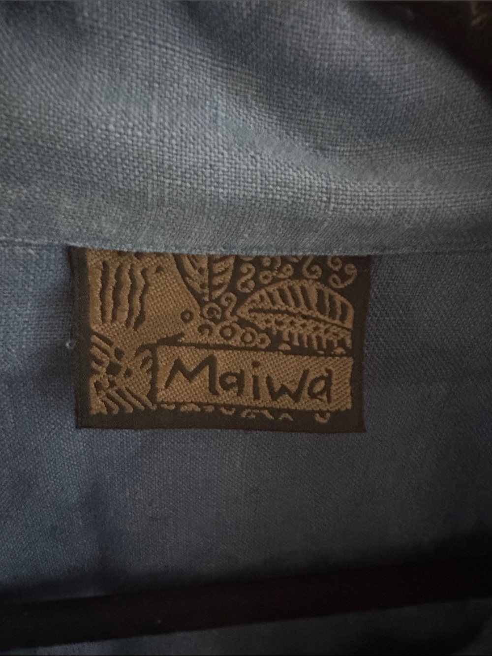 Maiwa 100% Linen indigo hand dyed chore coat - Picture 2 of 5